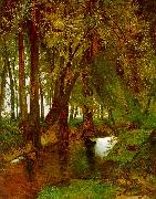 Charles Blechen Woodland with Brook oil